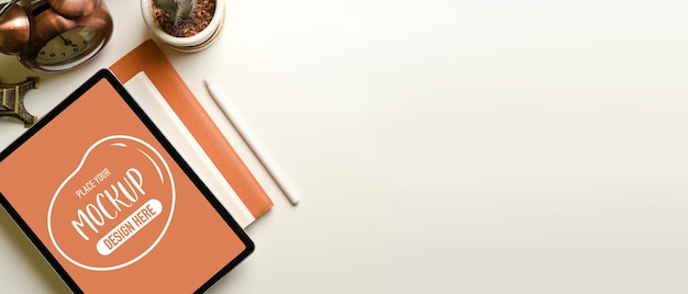 Contact desk with notepad